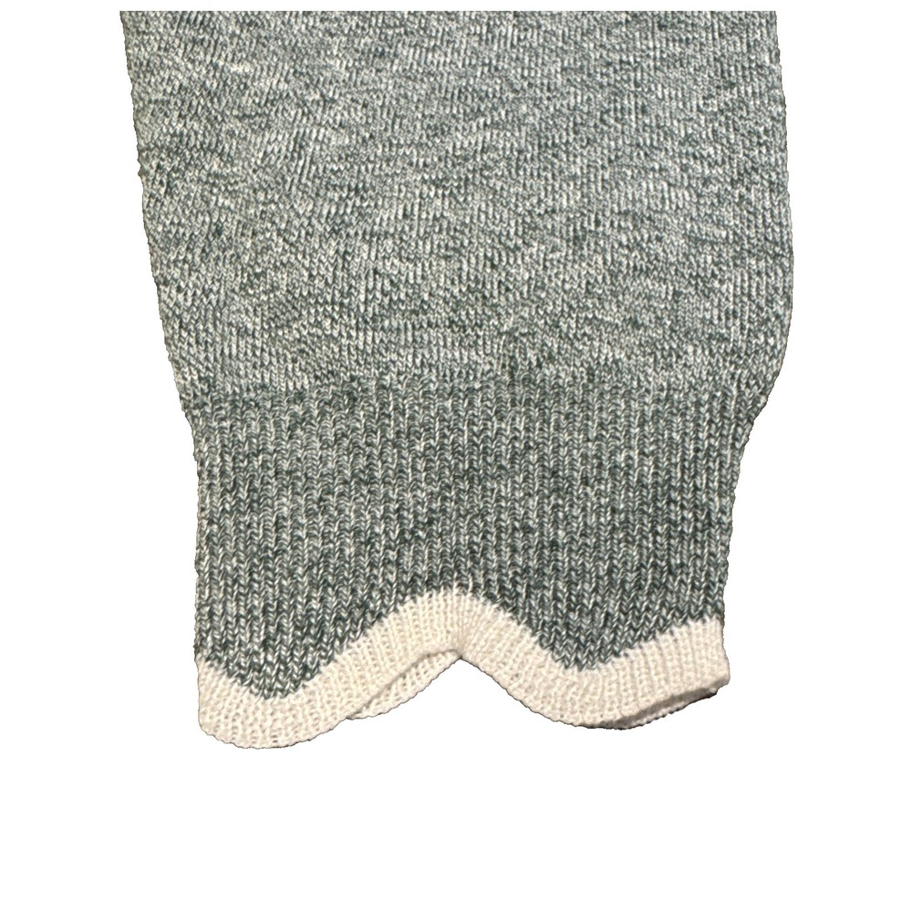 Women's M Wool Sweater Miss‎ Look, Vintage green Heathered, Scallop Finish boho - Picture 7 of 10